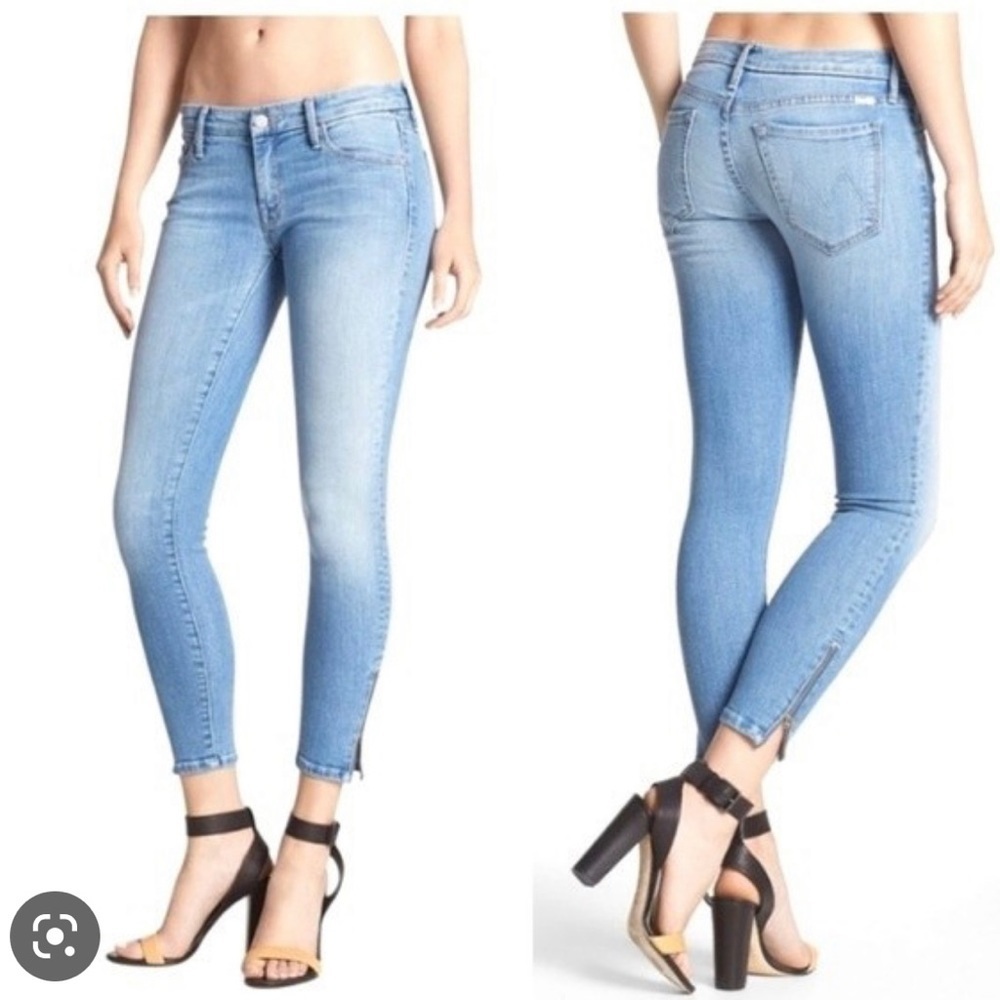 - MOTHER The‎ Looker Ankle Zip Light Kitty Jeans 26 B4